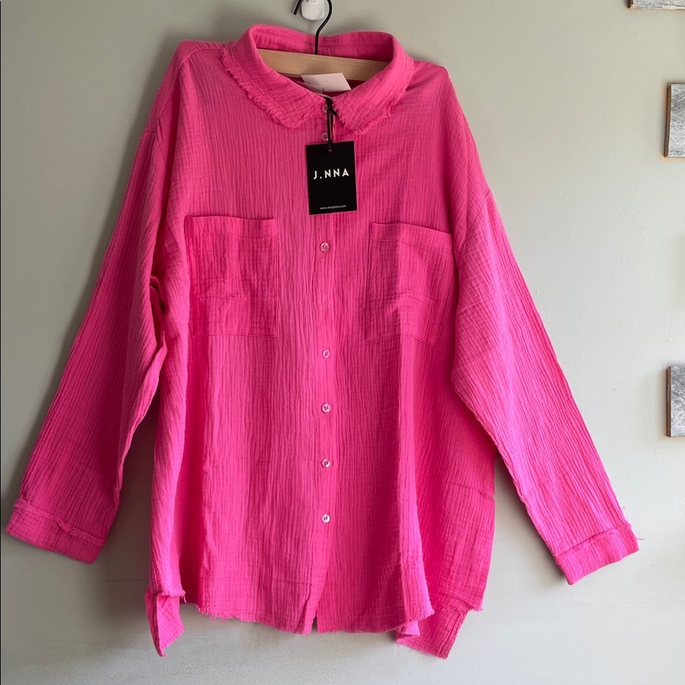 J.NNA Pink Button-Up Shirt